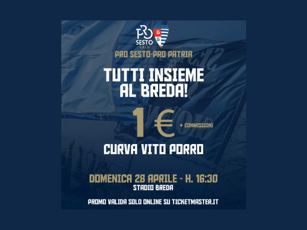 Pro Sesto-Pro Patria vale 1 euro