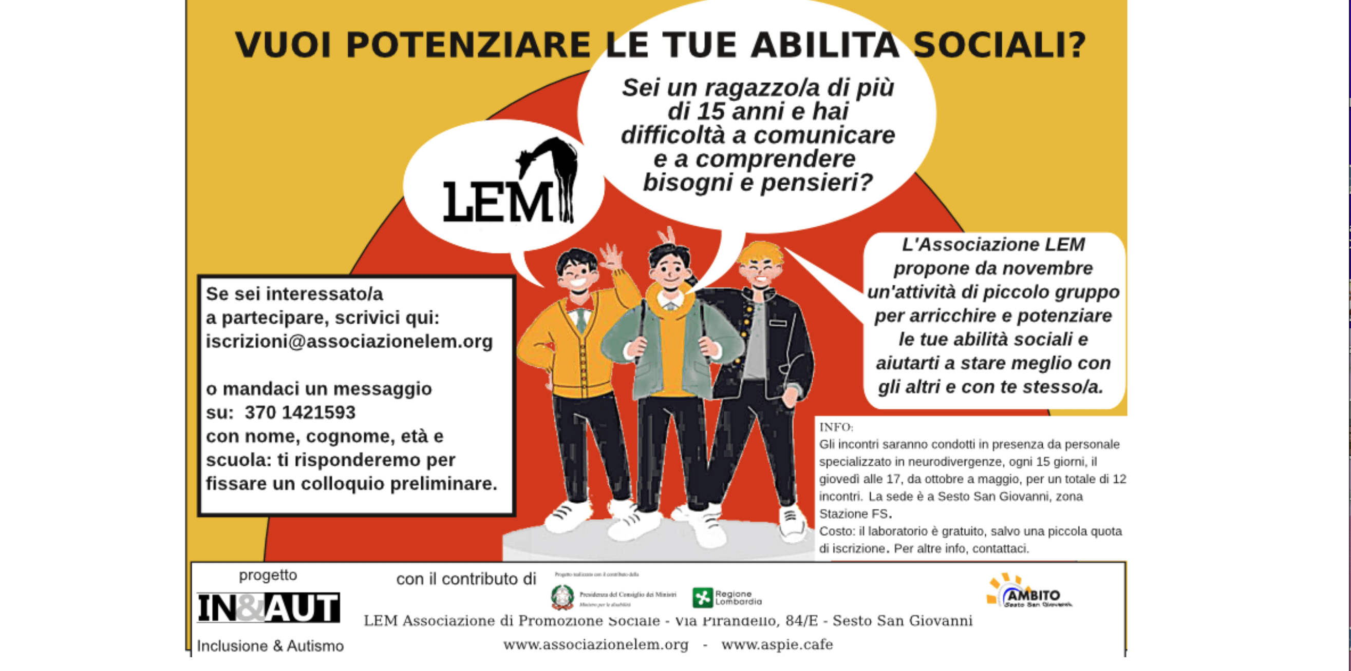 Sesto San Giovanni, al via il progetto "INAUT" per l'inclusione delle persone autistiche