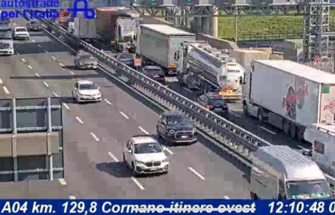 Maxi incidente in Autostrada A4 tra Cormano e Sesto San Giovanni
