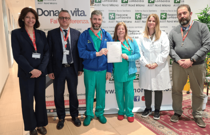 Asst Nord Milano, dal Centro Regionale Trapianti il riconoscimento per il 2024