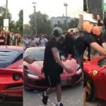 Baby Gang entra in Ferrari al Carroponte di Sesto San Giovanni: tensione tra il pubblico