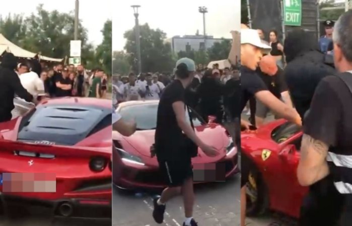 Baby Gang entra in Ferrari al Carroponte di Sesto San Giovanni: tensione tra il pubblico