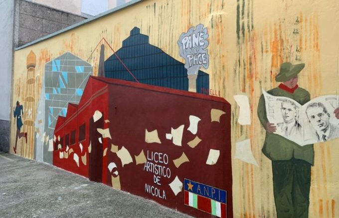 Il murale per i Fratelli Casiraghi realizzato dalle studentesse del De Nicola di Sesto San Giovanni