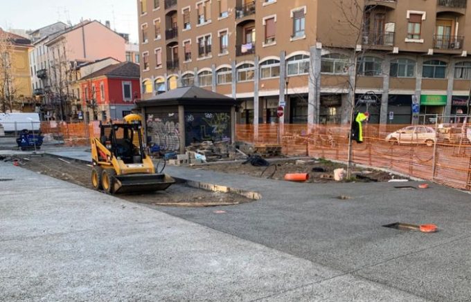 Sesto San Giovanni, completata posa della nuova pavimentazione in Piazza Trento e Trieste