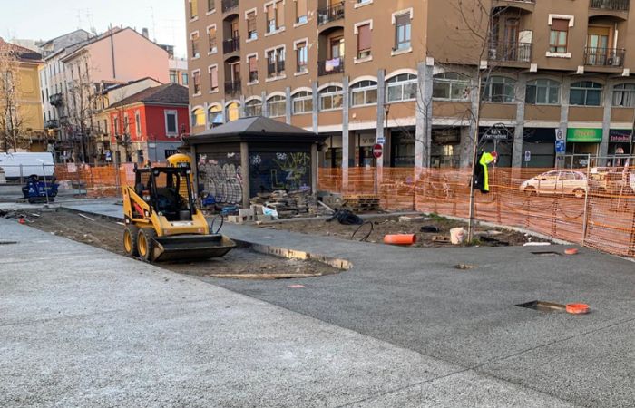 Sesto San Giovanni, completata posa della nuova pavimentazione in Piazza Trento e Trieste