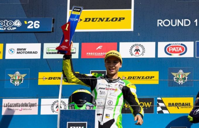 Luca Rizzi, il talento di Sesto San Giovanni vince al Mugello e guida la classifica della Moto4