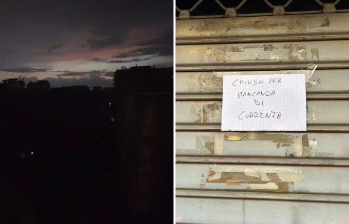 Sesto San Giovanni al buio: negozi costretti a restare chiusi