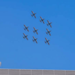 Le Frecce Tricolori volano sopra Sesto San Giovanni: le prove per il GP di Monza