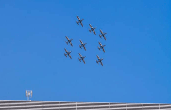Le Frecce Tricolori volano sopra Sesto San Giovanni: le prove per il GP di Monza