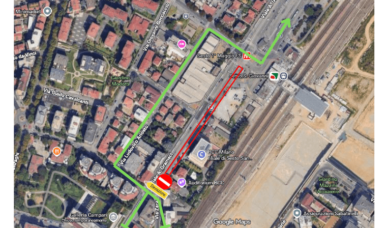Sesto San Giovanni, chiude un tratto di viale Gramsci per lavori